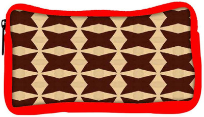 

Snoogg Eco Friendly Canvas Brown Strips Designer Student Pen Pencil Case Coin Purse Pouch Cosmetic Makeup Bag (RED) Pouch(Multicolor)