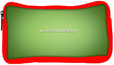 

Snoogg Eco Friendly Canvas Love Your Desktop Green Designer Student Pen Pencil Case Coin Purse Pouch Cosmetic Makeup Bag (RED) Pouch(Multicolor)