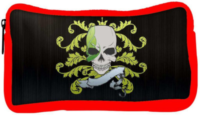 

Snoogg Eco Friendly Canvas Fury Of Skull Designer Student Pen Pencil Case Coin Purse Pouch Cosmetic Makeup Bag (RED) Pouch(Multicolor)