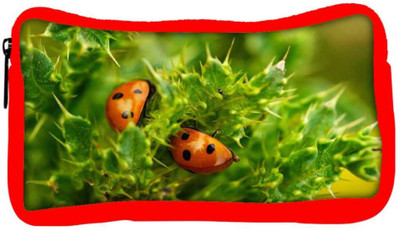 

Snoogg Eco Friendly Canvas Beatelin Green Leaves Designer Student Pen Pencil Case Coin Purse Pouch Cosmetic Makeup Bag (RED) Pouch(Multicolor)