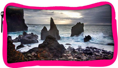 

Snoogg Eco Friendly Canvas Beach Side Pebble Stones Designer Student Pen Pencil Case Coin Purse Pouch Cosmetic Makeup Bag (PINK) Pouch(Multicolor)