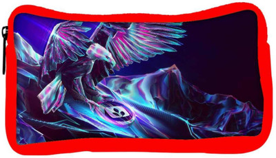 

Snoogg Eco Friendly Canvas Abstract Eagle Designer Student Pen Pencil Case Coin Purse Pouch Cosmetic Makeup Bag (RED) Pouch(Multicolor)