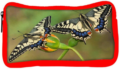 

Snoogg Eco Friendly Canvas Amazing Butterflies Designer Student Pen Pencil Case Coin Purse Pouch Cosmetic Makeup Bag (RED) Pouch(Multicolor)