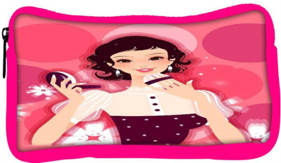 

Snoogg Eco Friendly Canvas Woman Putting On Her Make Up 2845 Student Pen Pencil Case Coin Purse Pouch Cosmetic Makeup Bag (PINK) Pouch(Multicolor)