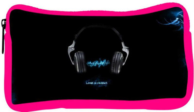 

Snoogg Eco Friendly Canvas Live For Music Designer Student Pen Pencil Case Coin Purse Pouch Cosmetic Makeup Bag (PINK) Pouch(Multicolor)