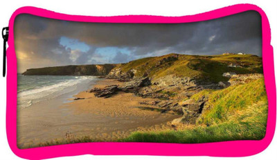

Snoogg Eco Friendly Canvas Beach Side View Designer Student Pen Pencil Case Coin Purse Pouch Cosmetic Makeup Bag (PINK) Pouch(Multicolor)