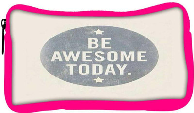 

Snoogg Eco Friendly Canvas Be Awesome Today Student Pen Pencil Case Coin Purse Pouch Cosmetic Makeup Bag (PINK) Pouch(Multicolor)