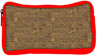 

Snoogg Eco Friendly Canvas Abstract Student Pen Pencil Case Coin Purse Pouch Cosmetic Makeup Bag (RED) Pouch(Multicolor)