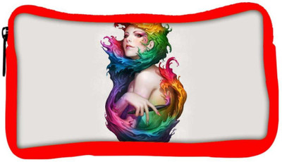 

Snoogg Eco Friendly Canvas Angel Of Colors Designer Student Pen Pencil Case Coin Purse Pouch Cosmetic Makeup Bag (RED) Pouch(Multicolor)