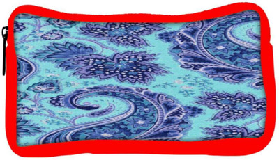 

Snoogg Eco Friendly Canvas Paisley Print Blue Student Pen Pencil Case Coin Purse Pouch Cosmetic Makeup Bag (RED) Pouch(Multicolor)