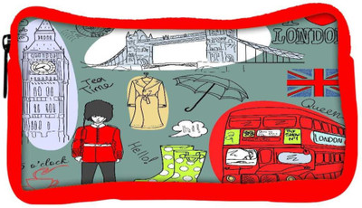 

Snoogg Eco Friendly Canvas London Doodles Student Pen Pencil Case Coin Purse Pouch Cosmetic Makeup Bag (RED) Pouch(Multicolor)