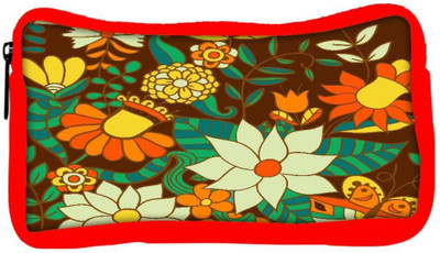 

Snoogg Eco Friendly Canvas Abstract Floral Background Student Pen Pencil Case Coin Purse Pouch Cosmetic Makeup Bag (RED) Pouch(Multicolor)