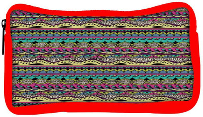 

Snoogg Eco Friendly Canvas Azter Pattern Flowy Student Pen Pencil Case Coin Purse Pouch Cosmetic Makeup Bag (RED) Pouch(Multicolor)