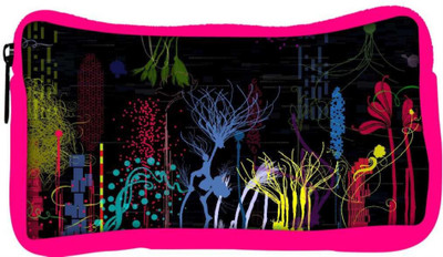

Snoogg Eco Friendly Canvas Paint Splash Designer Student Pen Pencil Case Coin Purse Pouch Cosmetic Makeup Bag (PINK) Pouch(Multicolor)