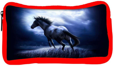 

Snoogg Eco Friendly Canvas Horse Running Designer Student Pen Pencil Case Coin Purse Pouch Cosmetic Makeup Bag (RED) Pouch(Multicolor)
