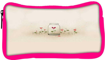 

Snoogg Eco Friendly Canvas Bottles And Flowers Student Pen Pencil Case Coin Purse Pouch Cosmetic Makeup Bag (PINK) Pouch(Multicolor)
