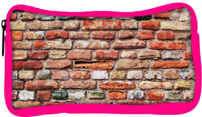 

Snoogg Eco Friendly Canvas Colorful Brick Wall Designer Student Pen Pencil Case Coin Purse Pouch Cosmetic Makeup Bag (PINK) Pouch(Multicolor)
