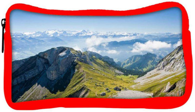 

Snoogg Eco Friendly Canvas White Mountains Designer Student Pen Pencil Case Coin Purse Pouch Cosmetic Makeup Bag (RED) Pouch(Multicolor)