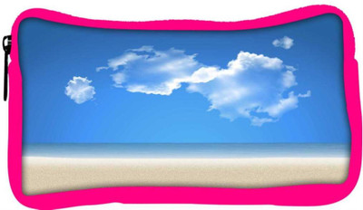 

Snoogg Eco Friendly Canvas Blue Sky Designer Student Pen Pencil Case Coin Purse Pouch Cosmetic Makeup Bag (PINK) Pouch(Multicolor)