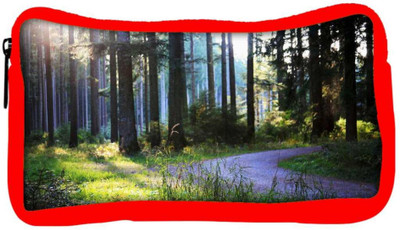 

Snoogg Eco Friendly Canvas Road In Forest Designer Student Pen Pencil Case Coin Purse Pouch Cosmetic Makeup Bag (RED) Pouch(Multicolor)
