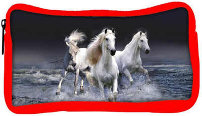 

Snoogg Eco Friendly Canvas White Horses Designer Student Pen Pencil Case Coin Purse Pouch Cosmetic Makeup Bag (RED) Pouch(Multicolor)