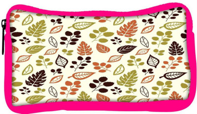 

Snoogg Eco Friendly Canvas Colorful Leaves Designer Student Pen Pencil Case Coin Purse Pouch Cosmetic Makeup Bag (PINK) Pouch(Multicolor)
