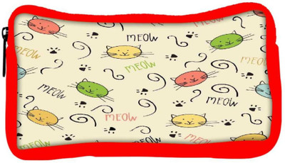 

Snoogg Eco Friendly Canvas Meow Art Cute Student Pen Pencil Case Coin Purse Pouch Cosmetic Makeup Bag (RED) Pouch(Multicolor)