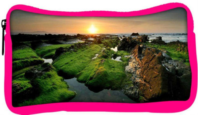 

Snoogg Eco Friendly Canvas Green Abstract Mountain Designer Student Pen Pencil Case Coin Purse Pouch Cosmetic Makeup Bag (PINK) Pouch(Multicolor)