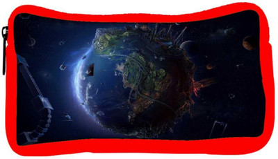 

Snoogg Eco Friendly Canvas Animated Earth Designer Student Pen Pencil Case Coin Purse Pouch Cosmetic Makeup Bag (RED) Pouch(Multicolor)