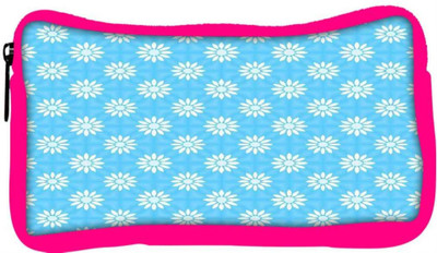 

Snoogg Eco Friendly Canvas White Floral Blue Pattern Designer Student Pen Pencil Case Coin Purse Pouch Cosmetic Makeup Bag (PINK) Pouch(Multicolor)