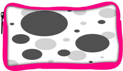

Snoogg Eco Friendly Canvas Grey Circles Designer Student Pen Pencil Case Coin Purse Pouch Cosmetic Makeup Bag (PINK) Pouch(Multicolor)