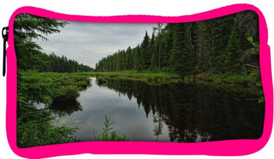 

Snoogg Eco Friendly Canvas Lake Side Trees Designer Student Pen Pencil Case Coin Purse Pouch Cosmetic Makeup Bag (PINK) Pouch(Multicolor)