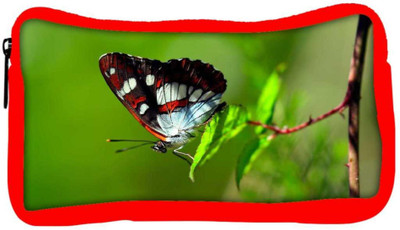 

Snoogg Eco Friendly Canvas Butterfly In Green Leaf Designer Student Pen Pencil Case Coin Purse Pouch Cosmetic Makeup Bag (RED) Pouch(Multicolor)