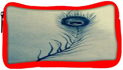 

Snoogg Eco Friendly Canvas Feather Abstract Student Pen Pencil Case Coin Purse Pouch Cosmetic Makeup Bag (RED) Pouch(Multicolor)