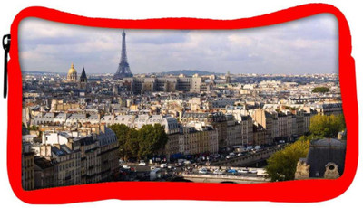 

Snoogg Eco Friendly Canvas Paris Designer Student Pen Pencil Case Coin Purse Pouch Cosmetic Makeup Bag (RED) Pouch(Multicolor)