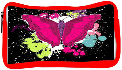 

Snoogg Eco Friendly Canvas Beautiful Butterfly On The Black Background Student Pen Pencil Case Coin Purse Pouch Cosmetic Makeup Bag (RED) Pouch(Multicolor)