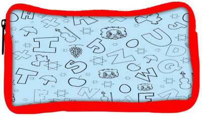 

Snoogg Eco Friendly Canvas Black Alphabets Designer Student Pen Pencil Case Coin Purse Pouch Cosmetic Makeup Bag (RED) Pouch(Multicolor)