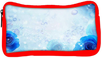 

Snoogg Eco Friendly Canvas Blue Roses Designer Student Pen Pencil Case Coin Purse Pouch Cosmetic Makeup Bag (RED) Pouch(Multicolor)