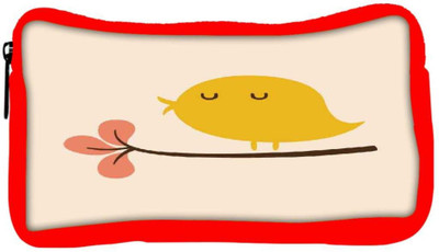 

Snoogg Eco Friendly Canvas Bird Life Minimal Student Pen Pencil Case Coin Purse Pouch Cosmetic Makeup Bag (RED) Pouch(Multicolor)