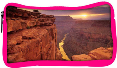 

Snoogg Eco Friendly Canvas Lake View Mountain Designer Student Pen Pencil Case Coin Purse Pouch Cosmetic Makeup Bag (PINK) Pouch(Multicolor)