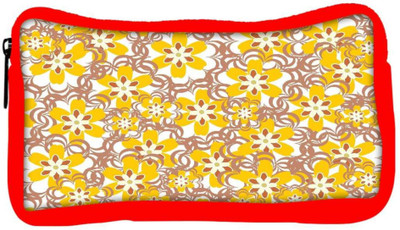 

Snoogg Eco Friendly Canvas Yellow Flowers Designer Student Pen Pencil Case Coin Purse Pouch Cosmetic Makeup Bag (RED) Pouch(Multicolor)
