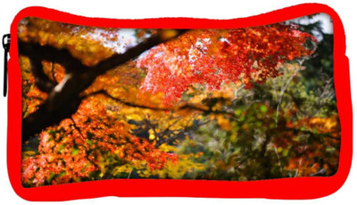 

Snoogg Eco Friendly Canvas Red Leaves Tree Designer Student Pen Pencil Case Coin Purse Pouch Cosmetic Makeup Bag (RED) Pouch(Multicolor)
