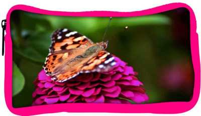 

Snoogg Eco Friendly Canvas Butterfly In Pink Flower Designer Student Pen Pencil Case Coin Purse Pouch Cosmetic Makeup Bag (PINK) Pouch(Multicolor)