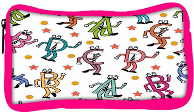 

Snoogg Eco Friendly Canvas Dancing Alphabets Designer Student Pen Pencil Case Coin Purse Pouch Cosmetic Makeup Bag (PINK) Pouch(Multicolor)