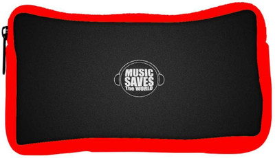 

Snoogg Eco Friendly Canvas Music Saves The World Designer Student Pen Pencil Case Coin Purse Pouch Cosmetic Makeup Bag (RED) Pouch(Multicolor)
