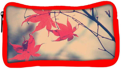

Snoogg Eco Friendly Canvas Nature Leaves Red Student Pen Pencil Case Coin Purse Pouch Cosmetic Makeup Bag (RED) Pouch(Multicolor)