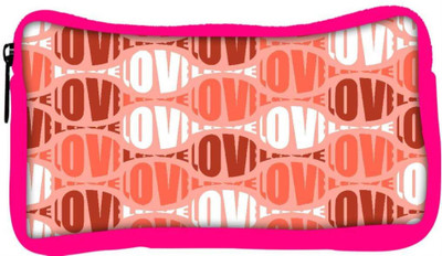 

Snoogg Eco Friendly Canvas Love Designer Student Pen Pencil Case Coin Purse Pouch Cosmetic Makeup Bag (PINK) Pouch(Multicolor)