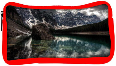 

Snoogg Eco Friendly Canvas Lake View Designer Student Pen Pencil Case Coin Purse Pouch Cosmetic Makeup Bag (RED) Pouch(Multicolor)