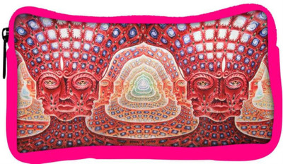 

Snoogg Eco Friendly Canvas Fractal Face Designer Student Pen Pencil Case Coin Purse Pouch Cosmetic Makeup Bag (PINK) Pouch(Multicolor)