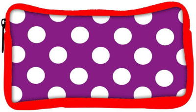 

Snoogg Eco Friendly Canvas Purple Polka Dot Student Pen Pencil Case Coin Purse Pouch Cosmetic Makeup Bag (RED) Pouch(Multicolor)